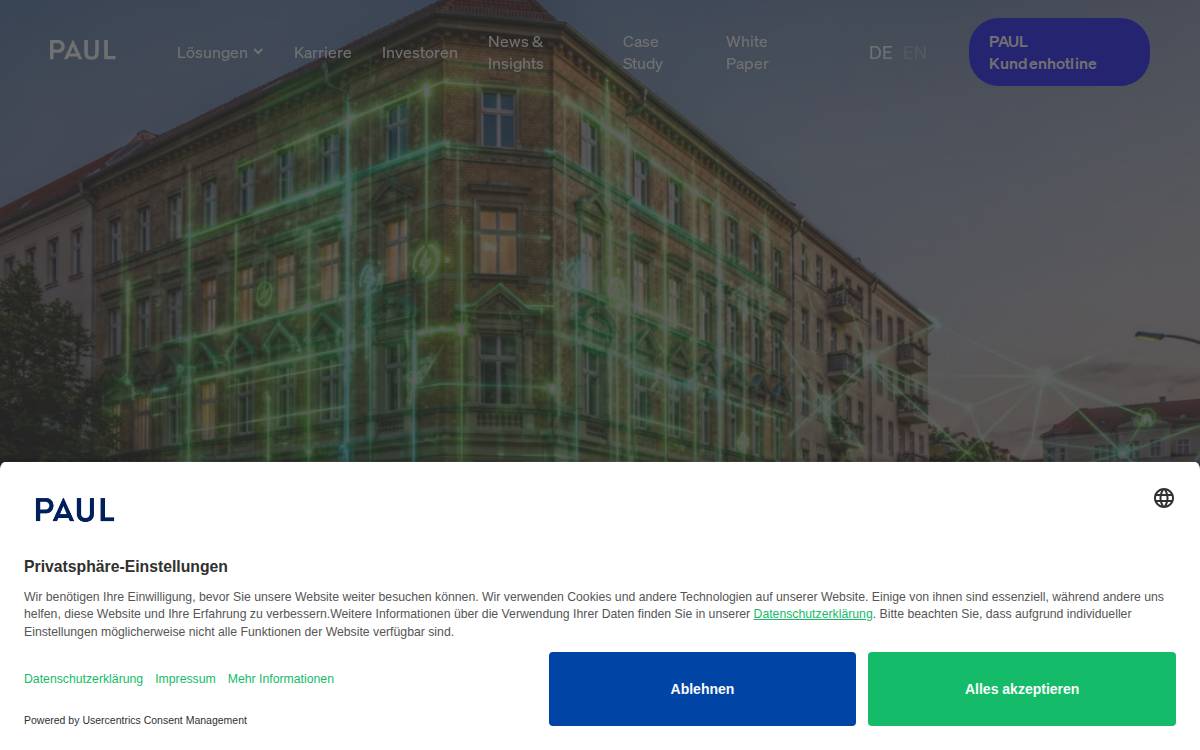 PAUL TECH AG website preview
