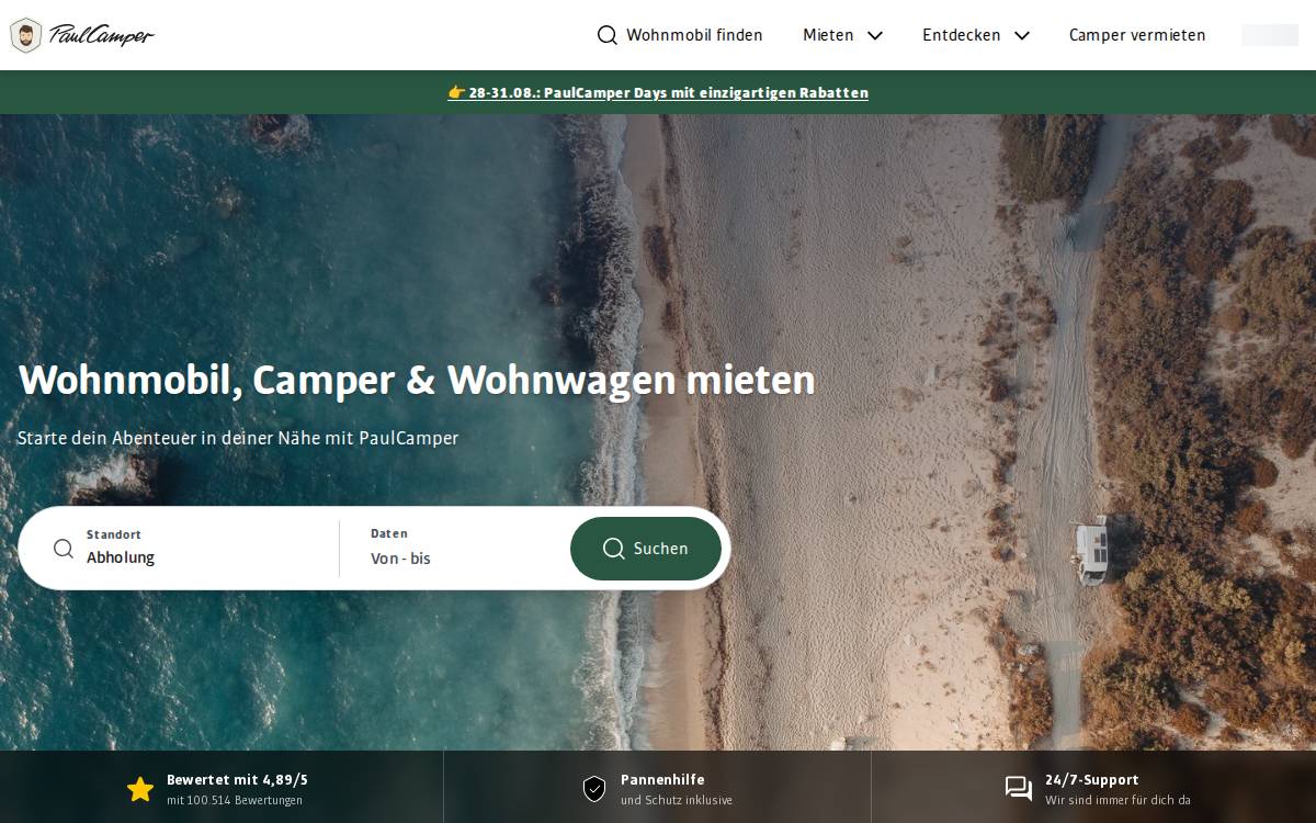 Paulcamper website preview