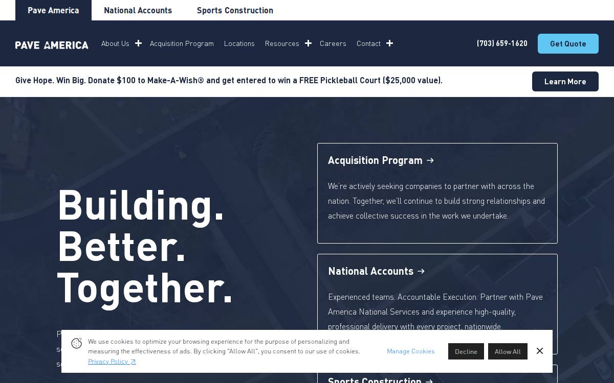 Pave America website preview