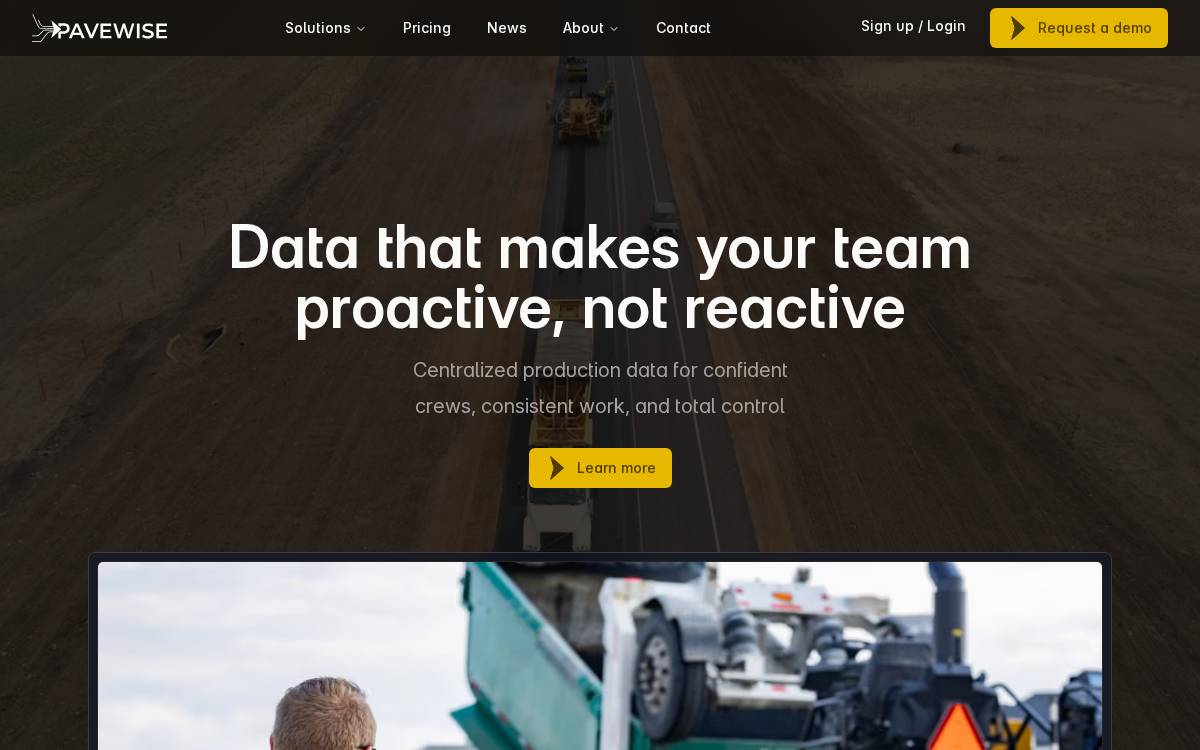 Pavewise website preview