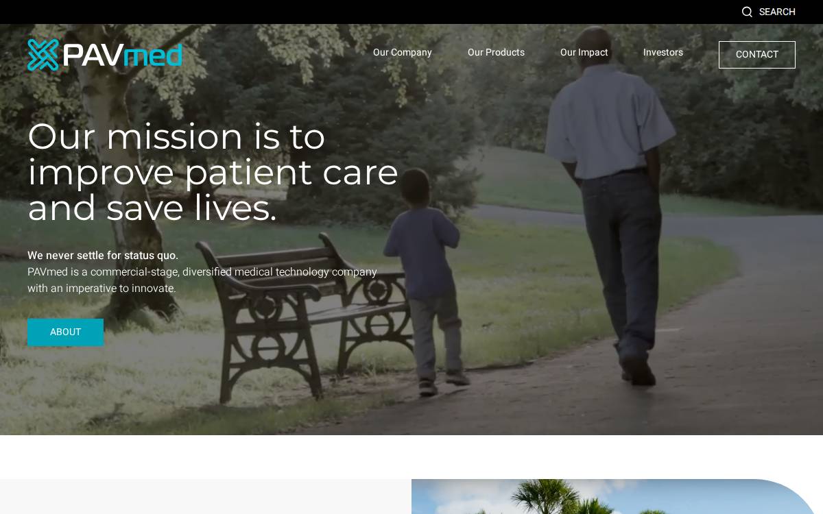PAVmed website preview