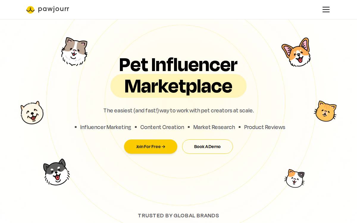 Pawjourr website preview