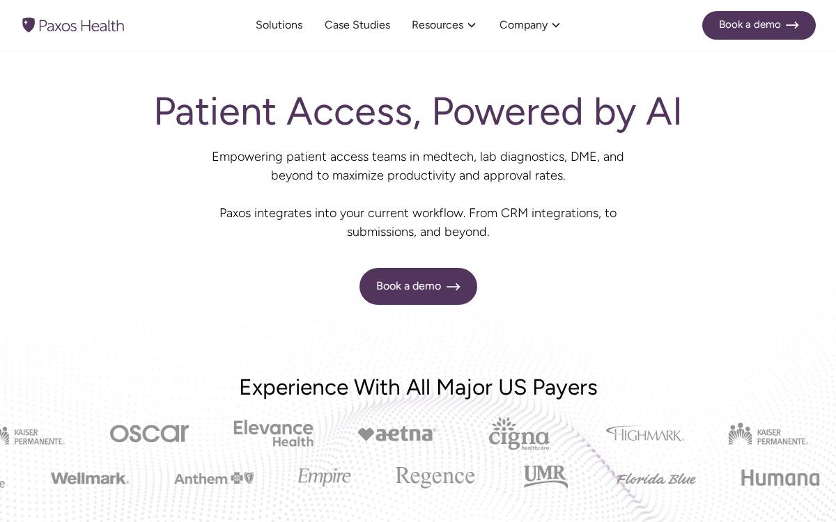 Paxosappeals website preview