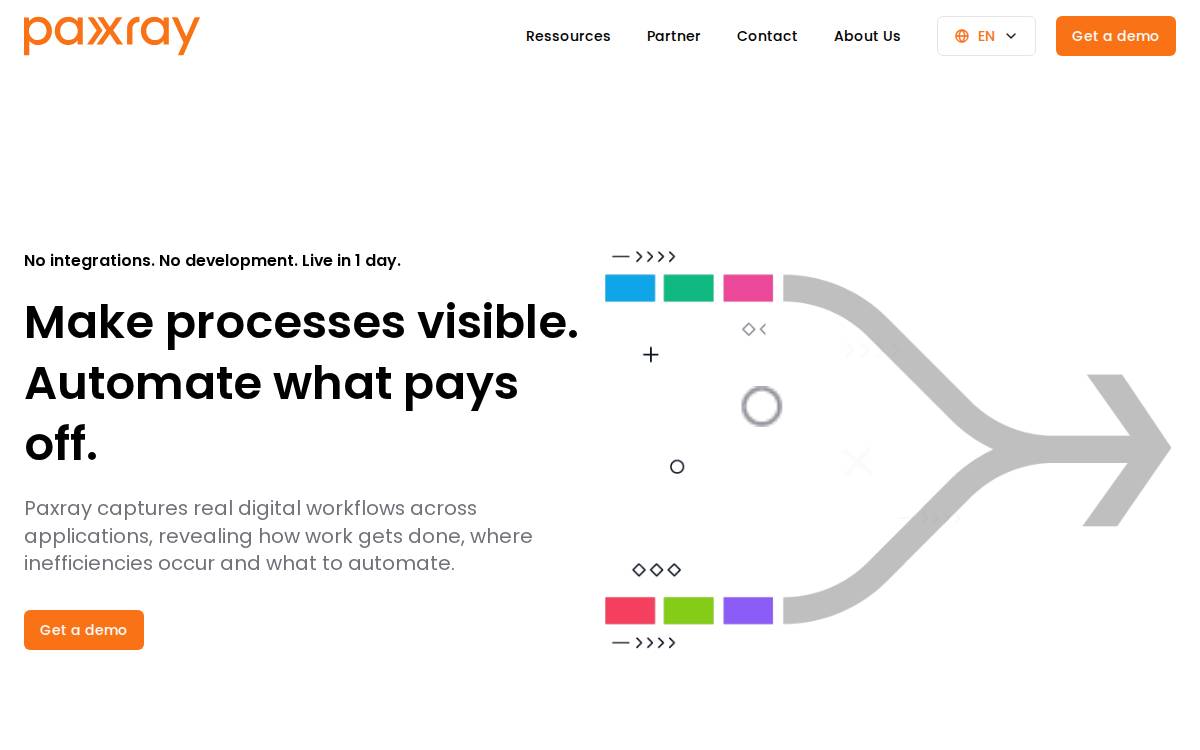 Paxray website preview