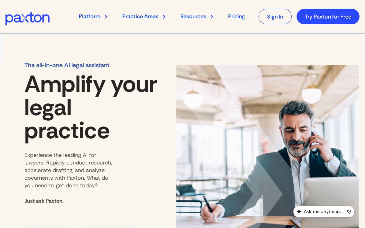 Paxton website preview