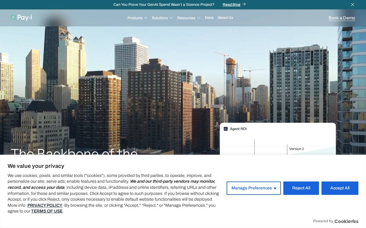 Pay I website preview