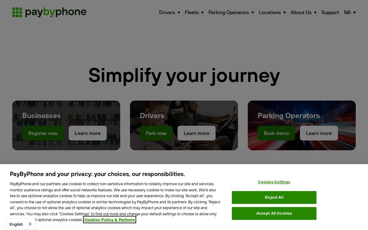 Paybyphone website preview