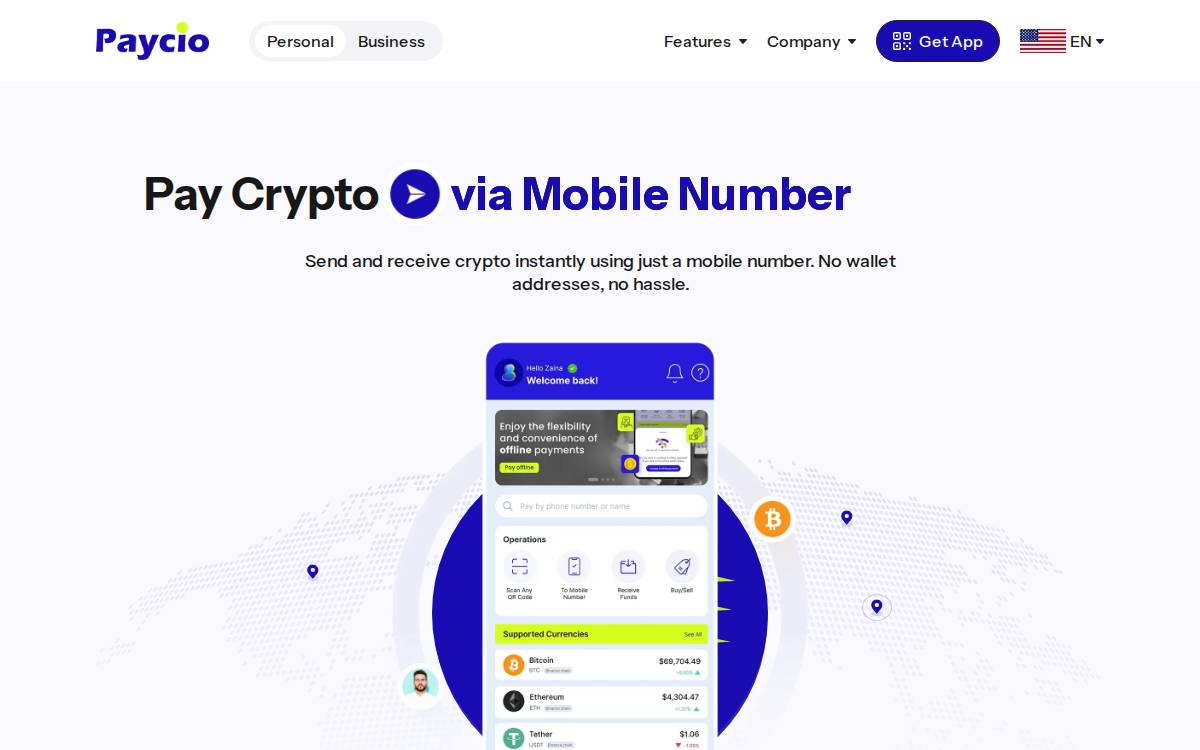Paycio website preview