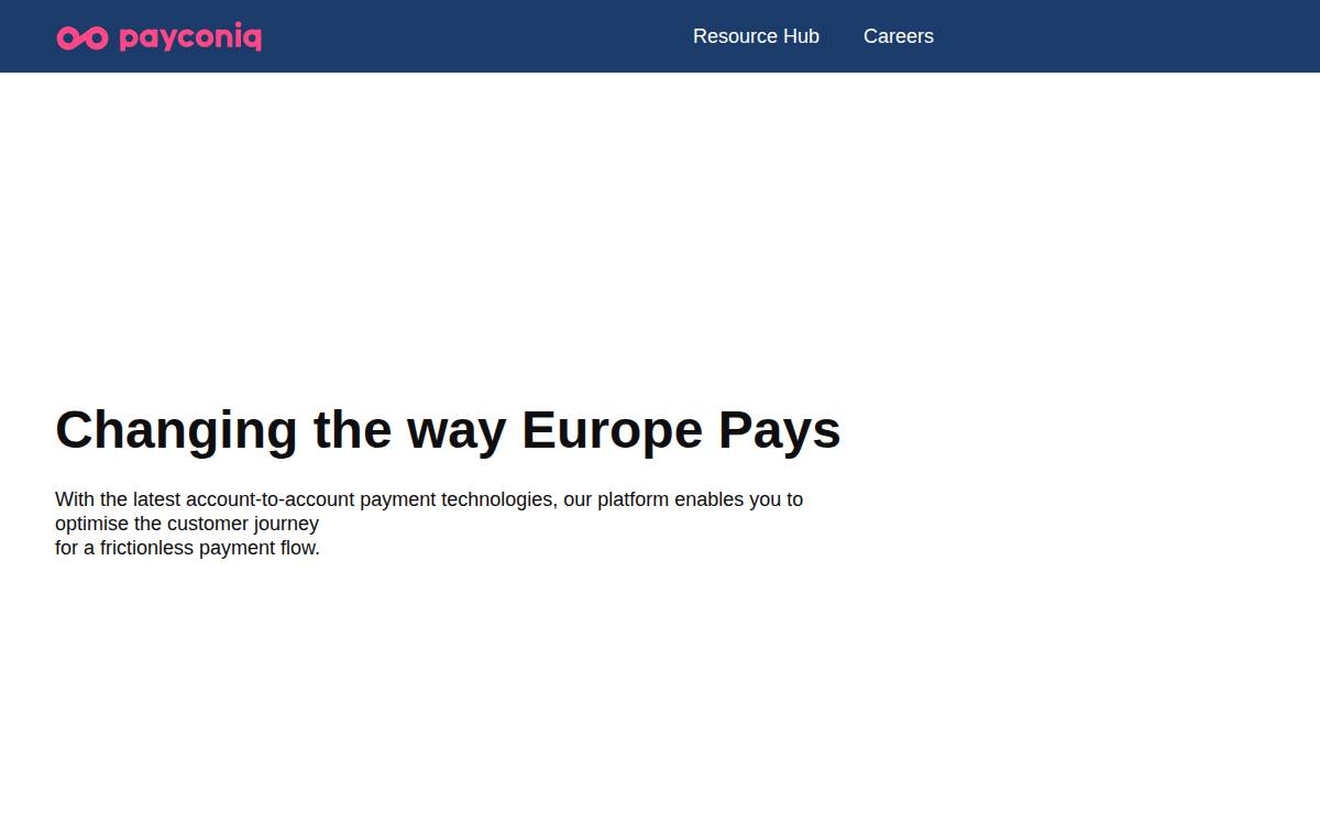 Payconiq website preview