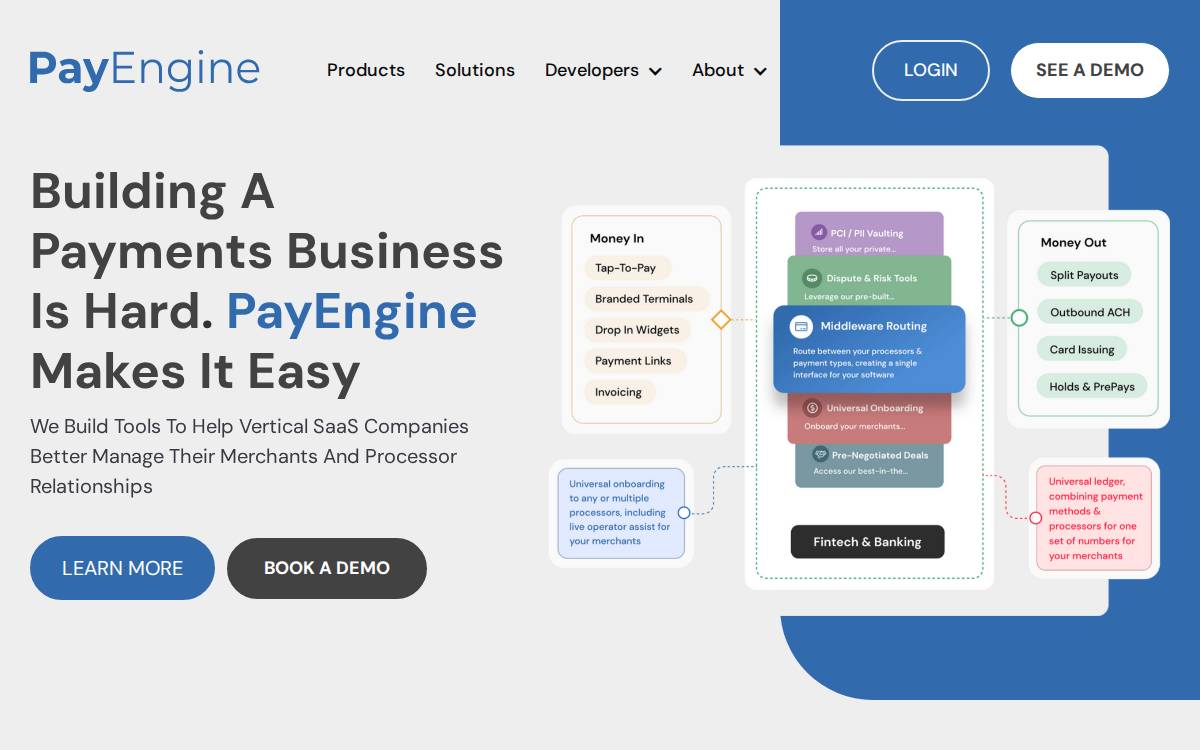 PayEngine website preview