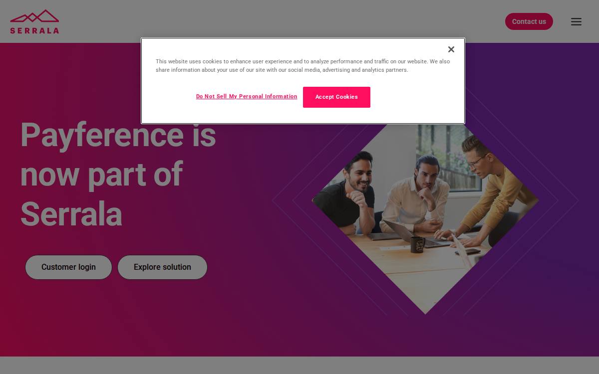 Payference website preview