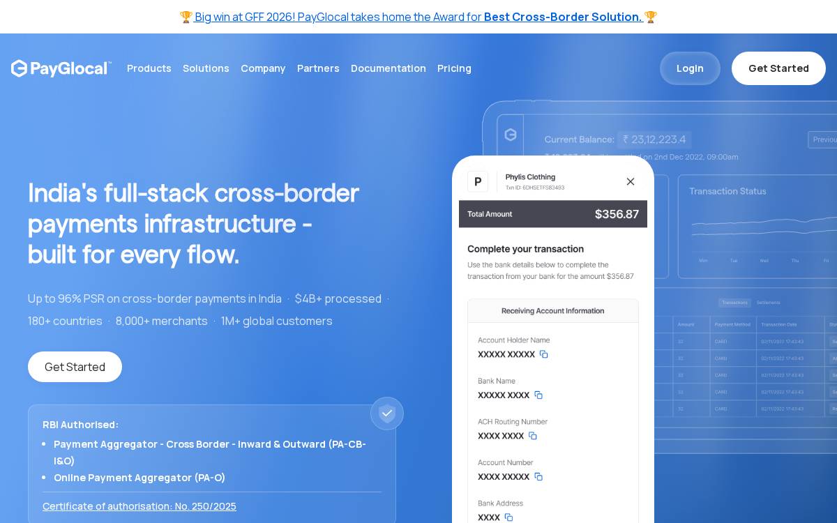 PayGlocal website preview