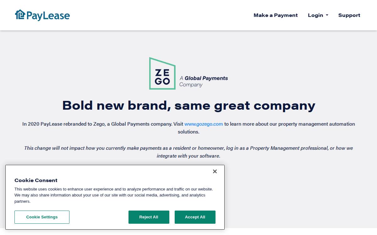 Paylease website preview
