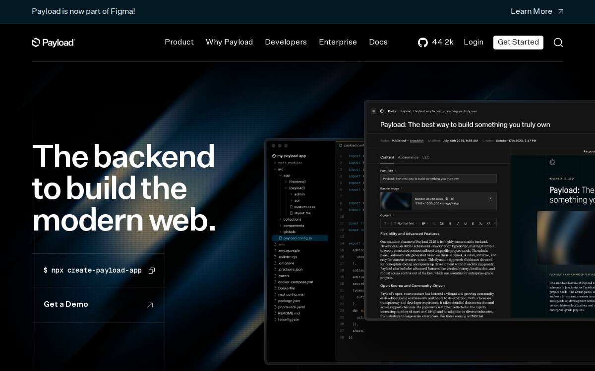 Payload website preview