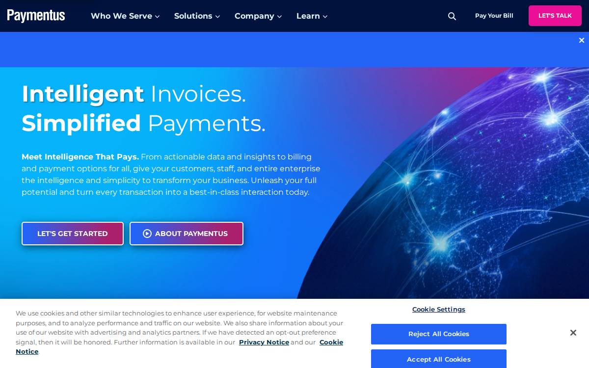 Paymentus website preview