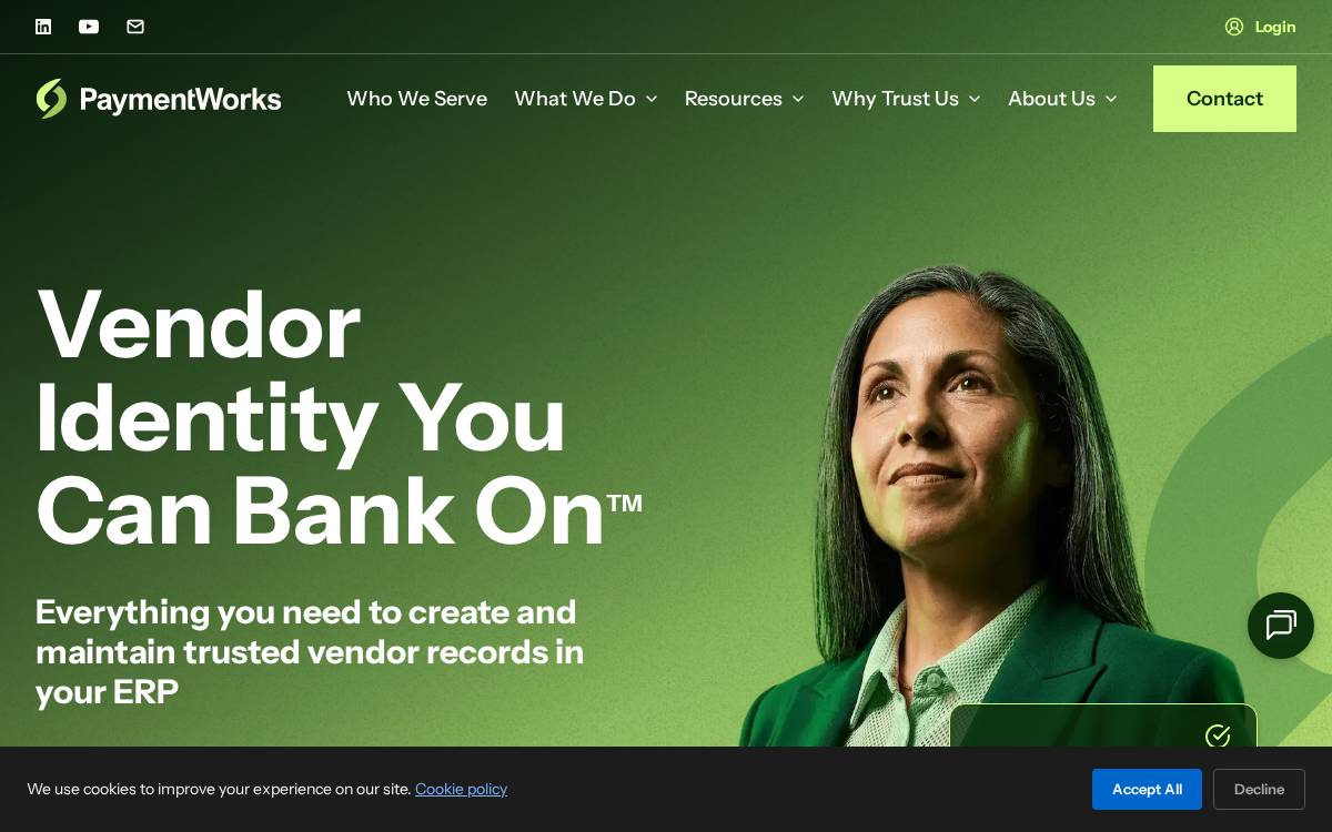 PaymentWorks website preview