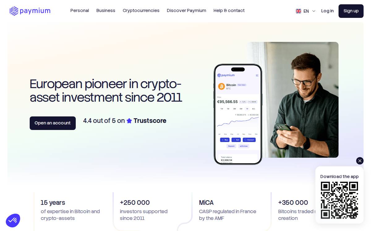 Paymium website preview