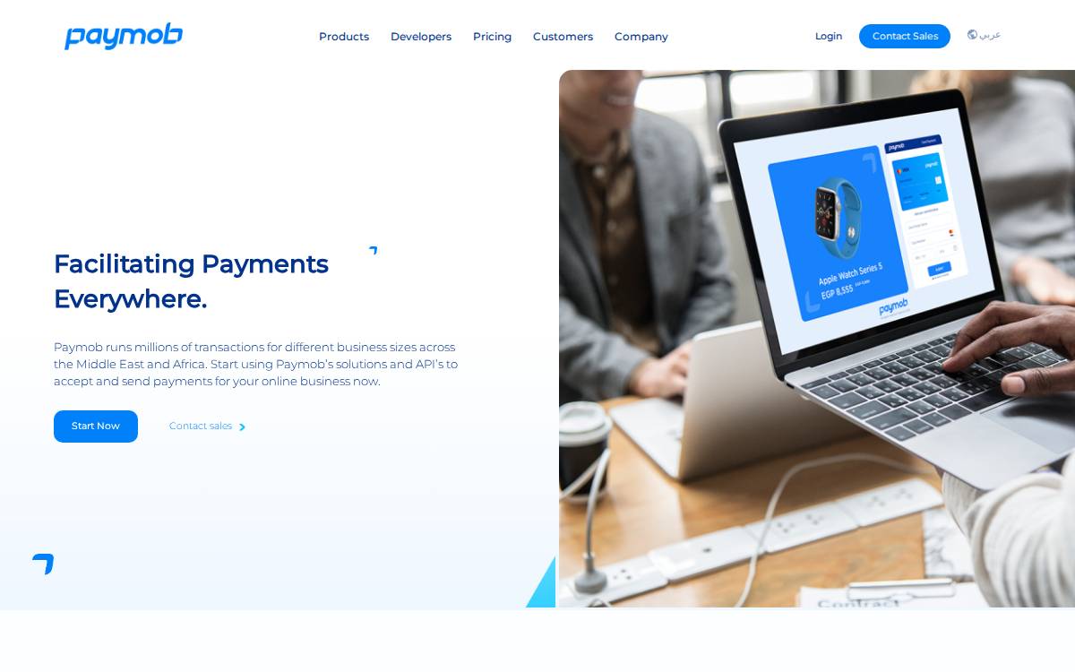 Paymob website preview
