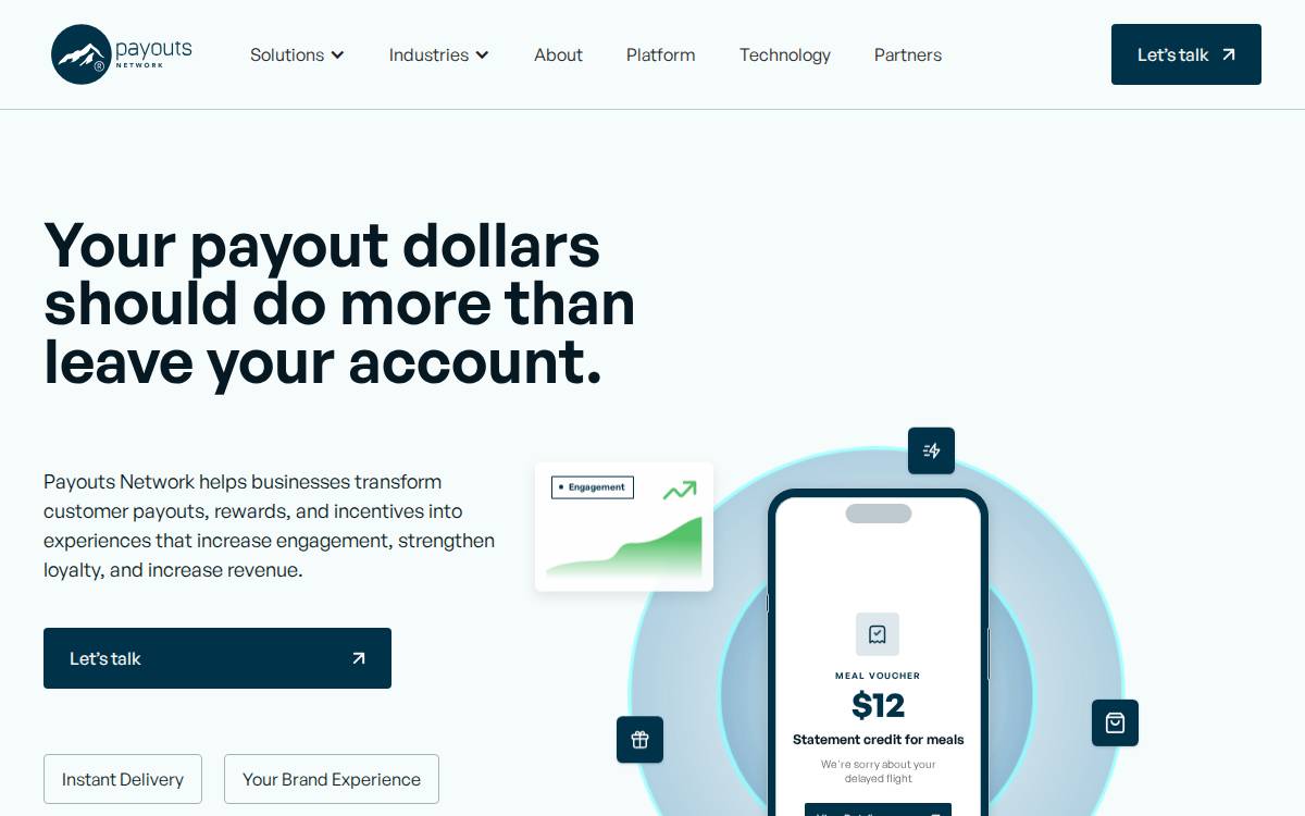 Payouts Network website preview