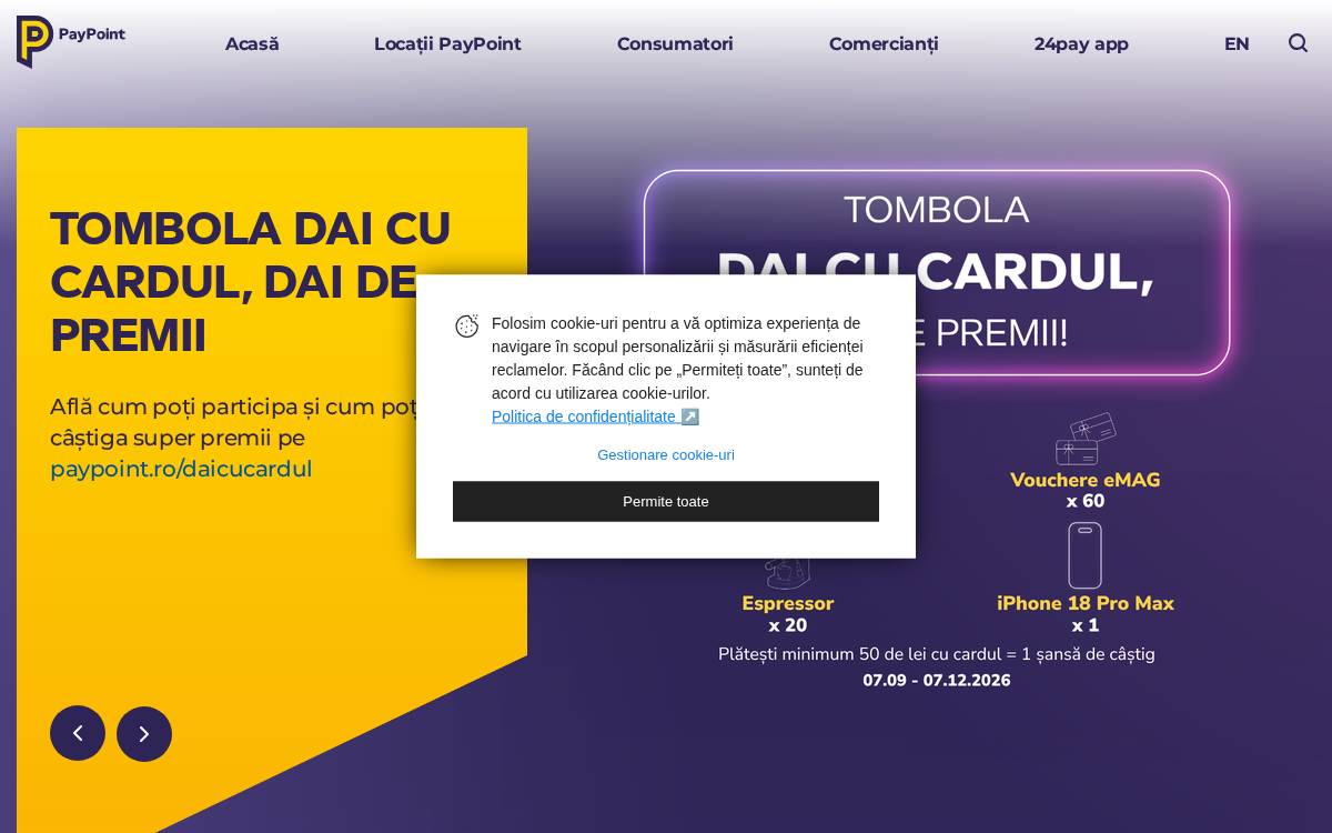 PayPoint Romania website preview