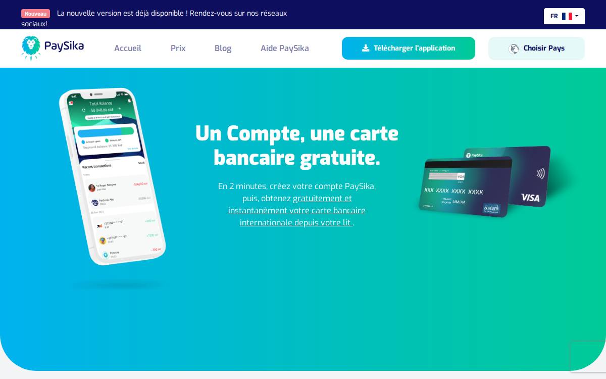 PaySika website preview