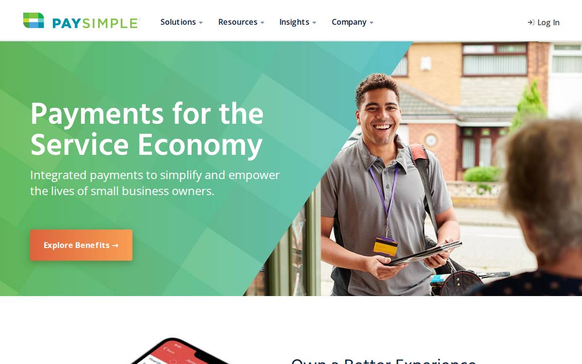 PaySimple website preview