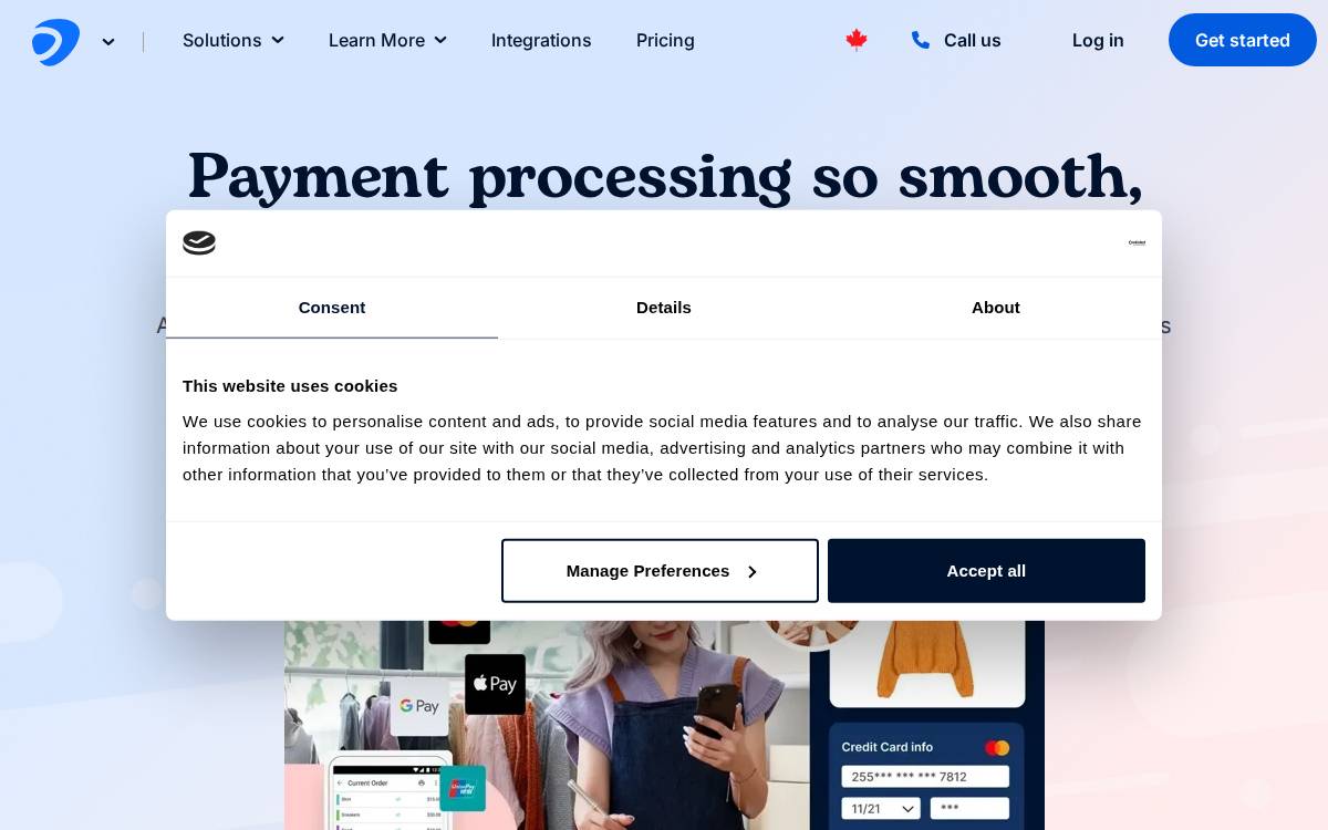 Paystone website preview