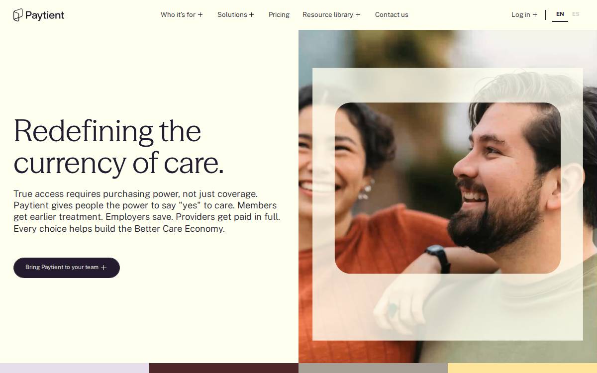Paytient website preview