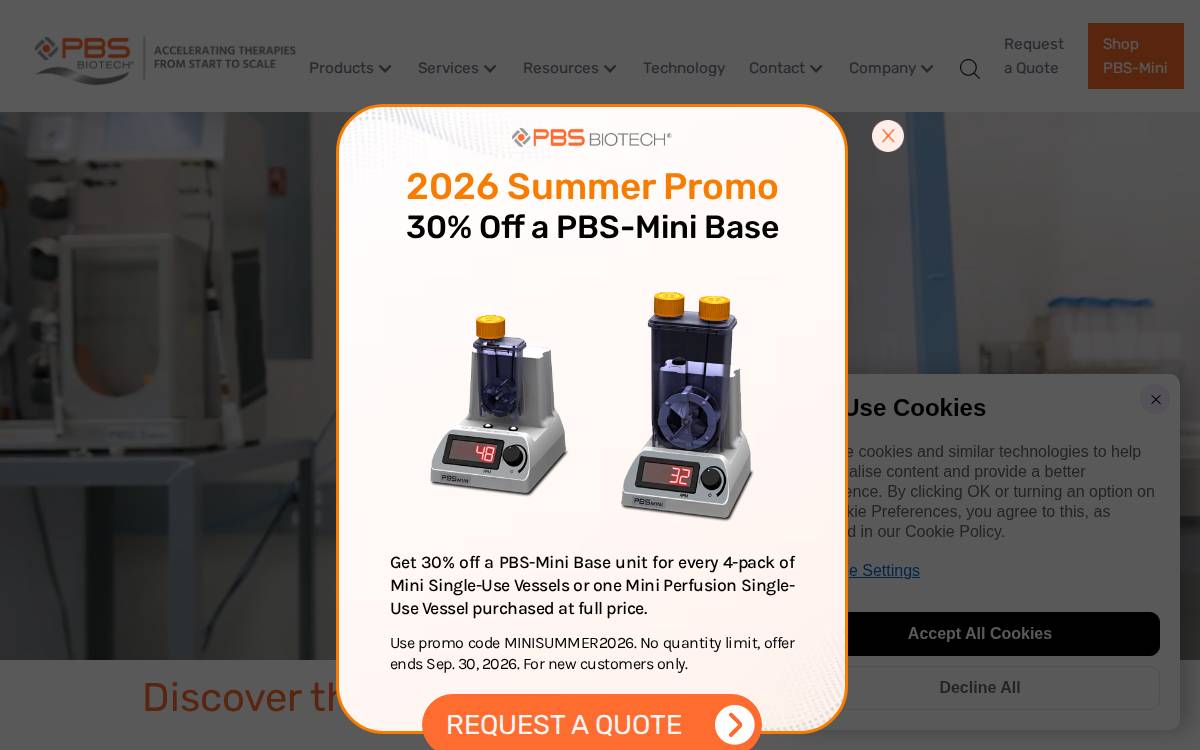 PBS Biotech website preview