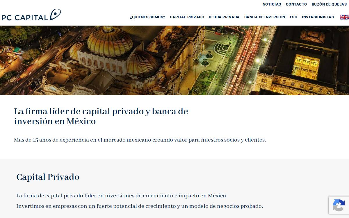 Pc Capital website preview