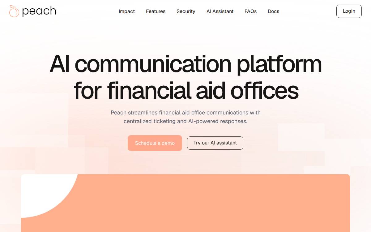 Peach website preview