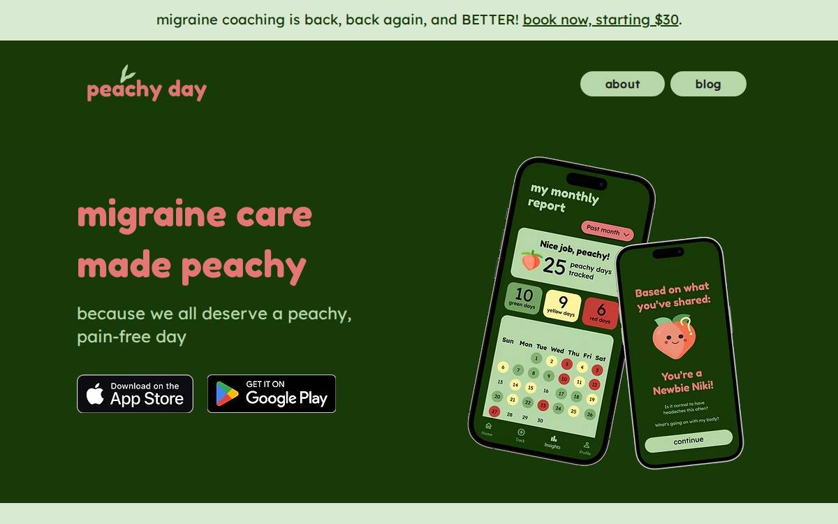Peachy Day website preview