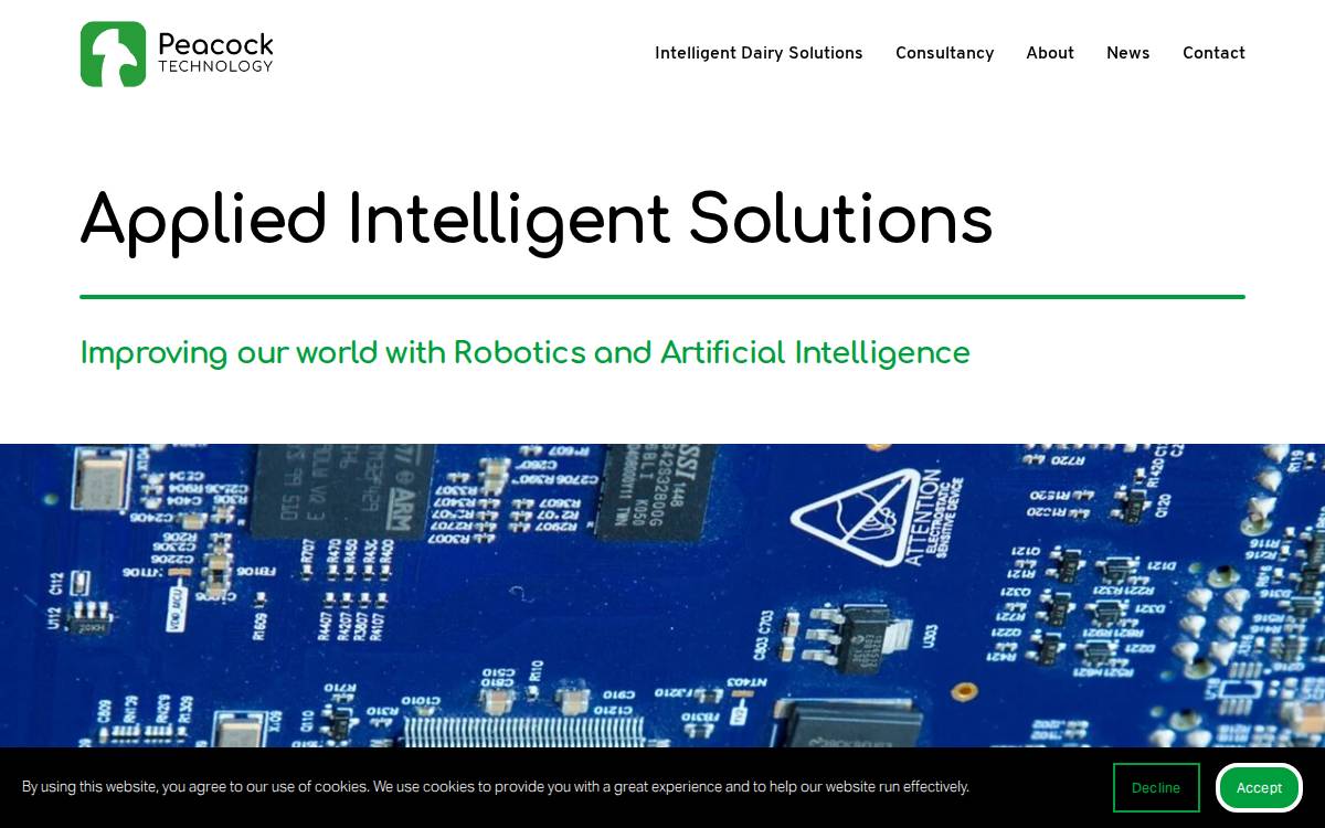 Peacock Technology website preview