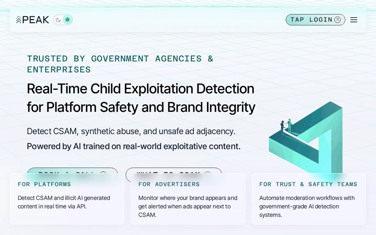 Peak website preview
