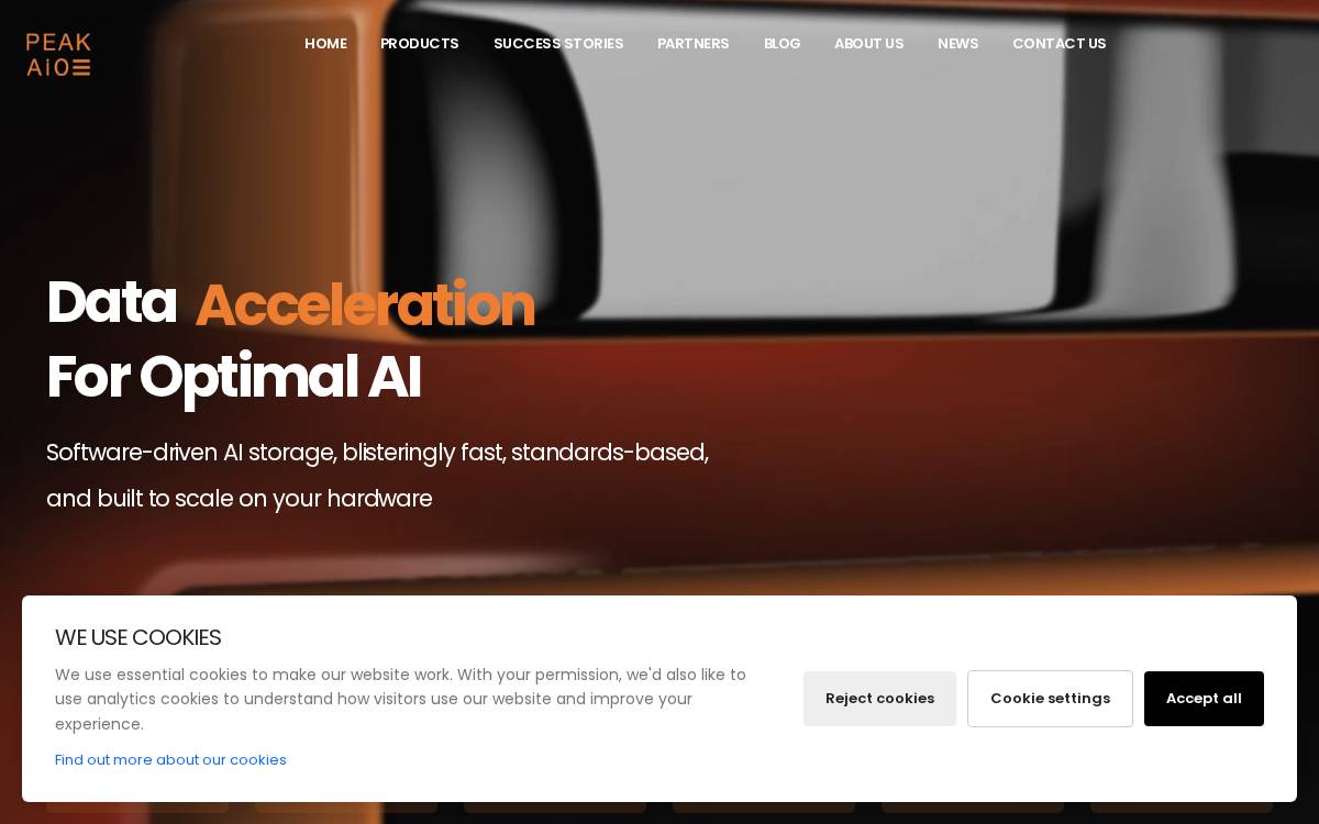 PEAK:AIO website preview