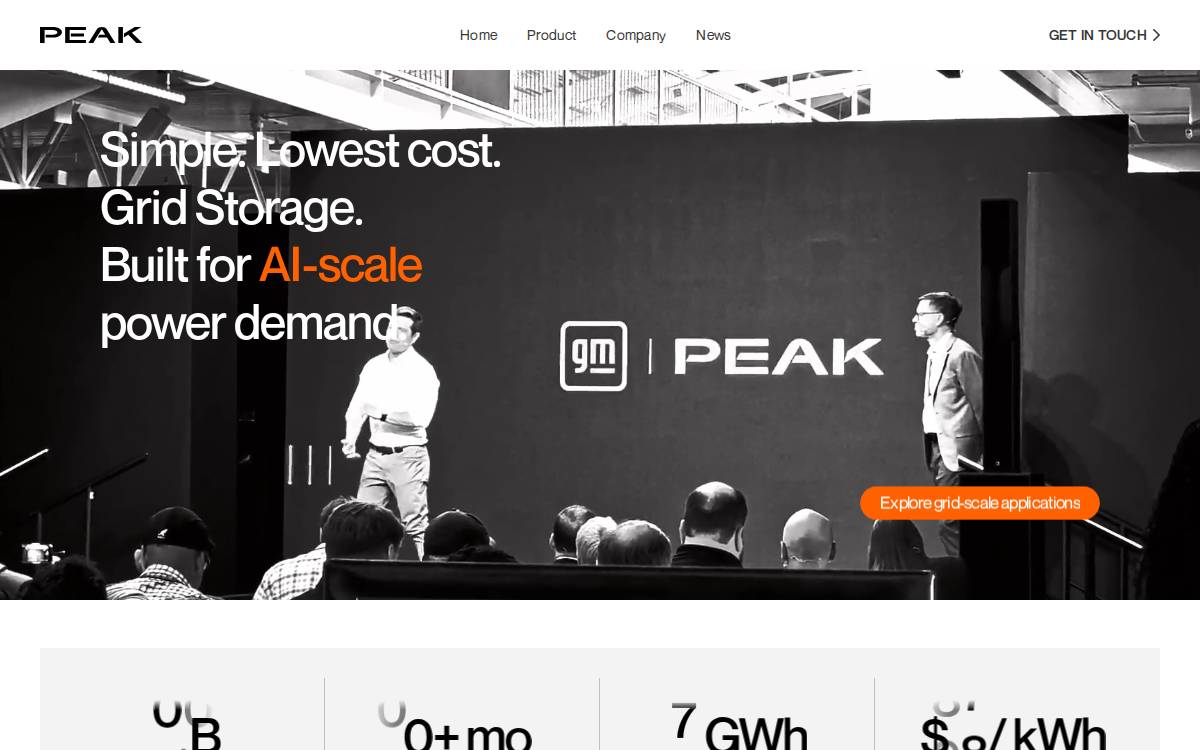 Peak Energy website preview