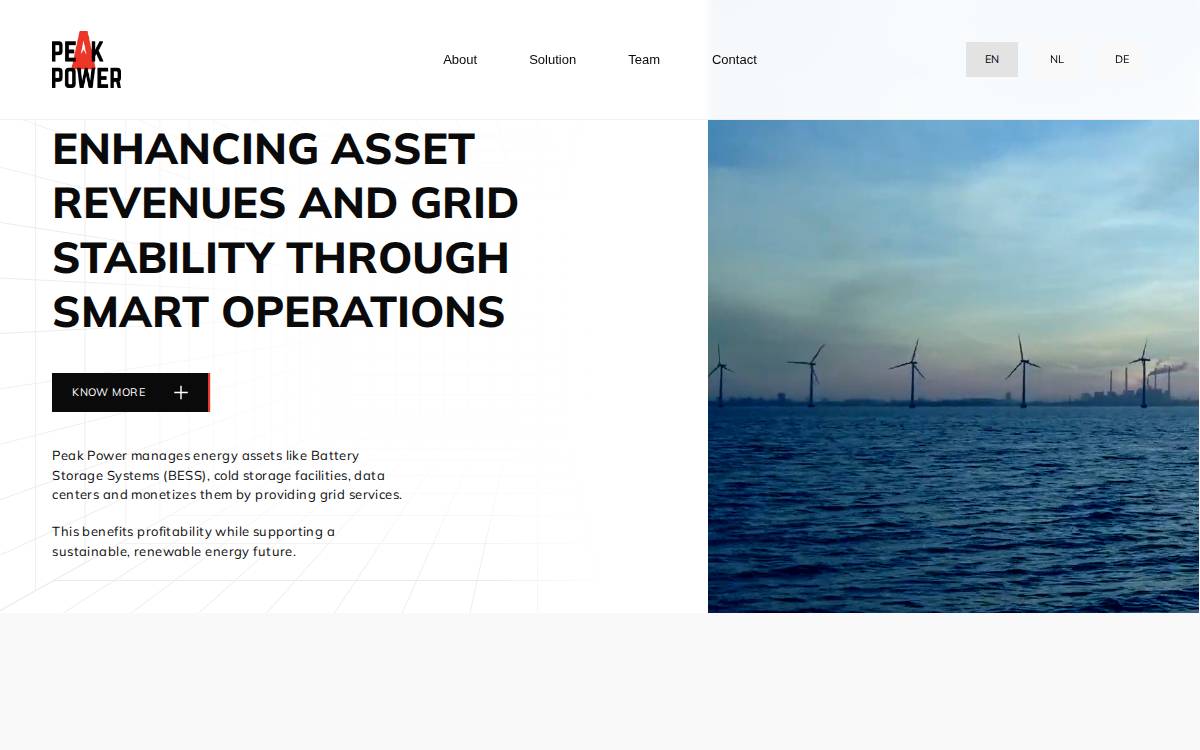 Peakpower website preview