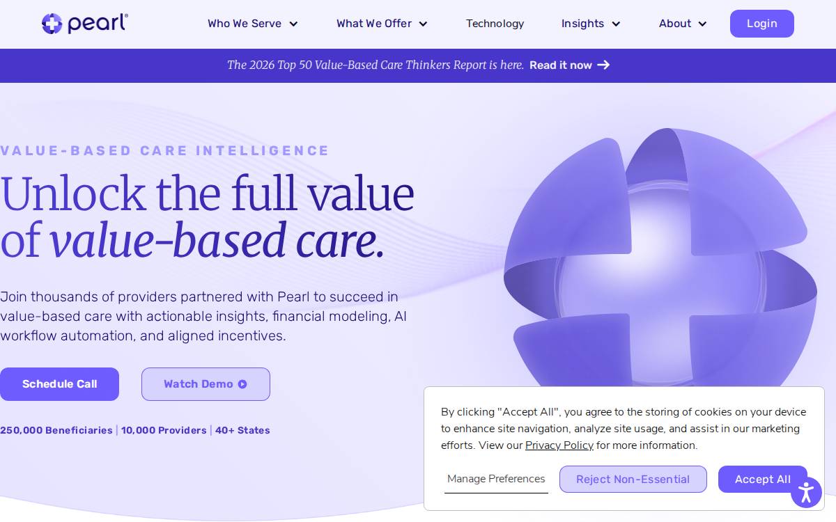 Pearl Health website preview