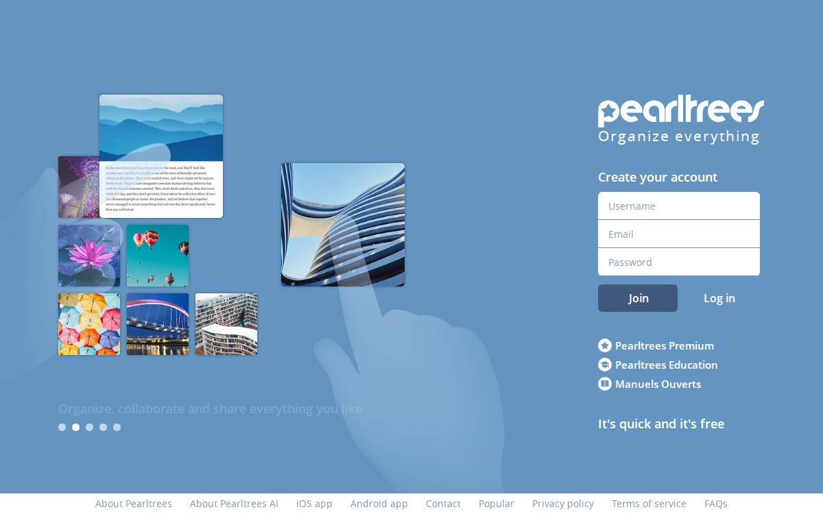 Pearltrees website preview