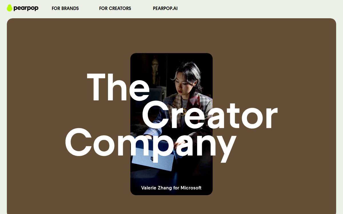 Pearpop website preview