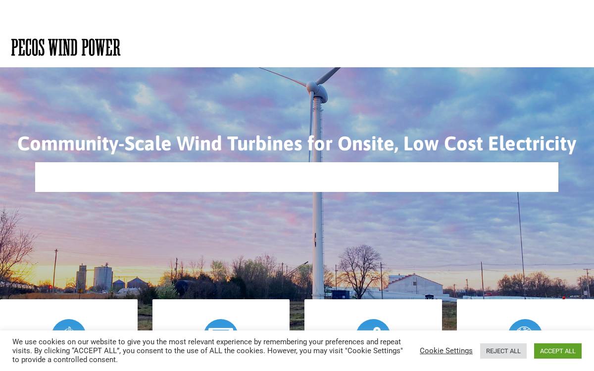 Pecos Wind Power website preview