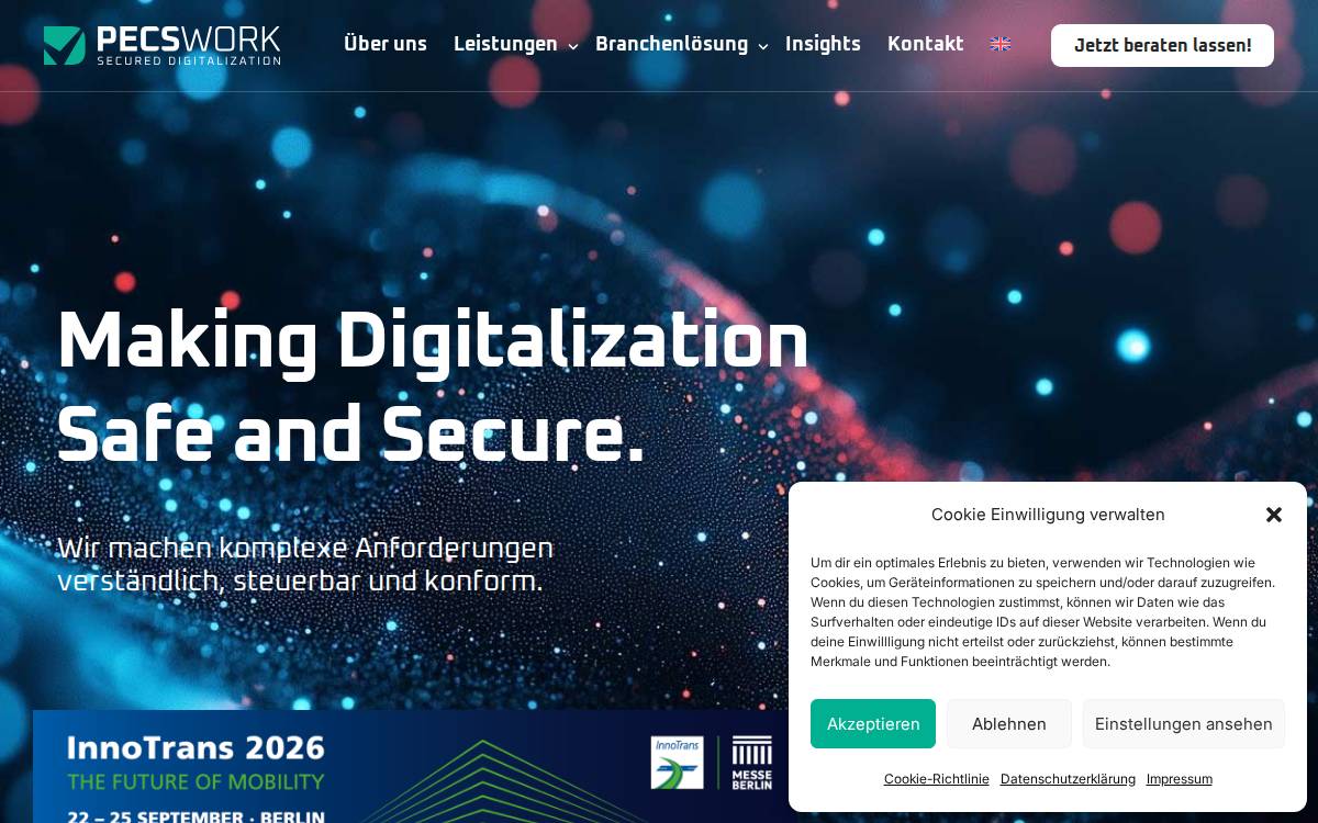 PECS-WORK GmbH website preview