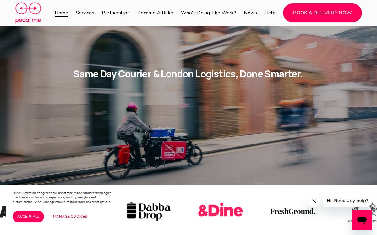 Pedal Me website preview