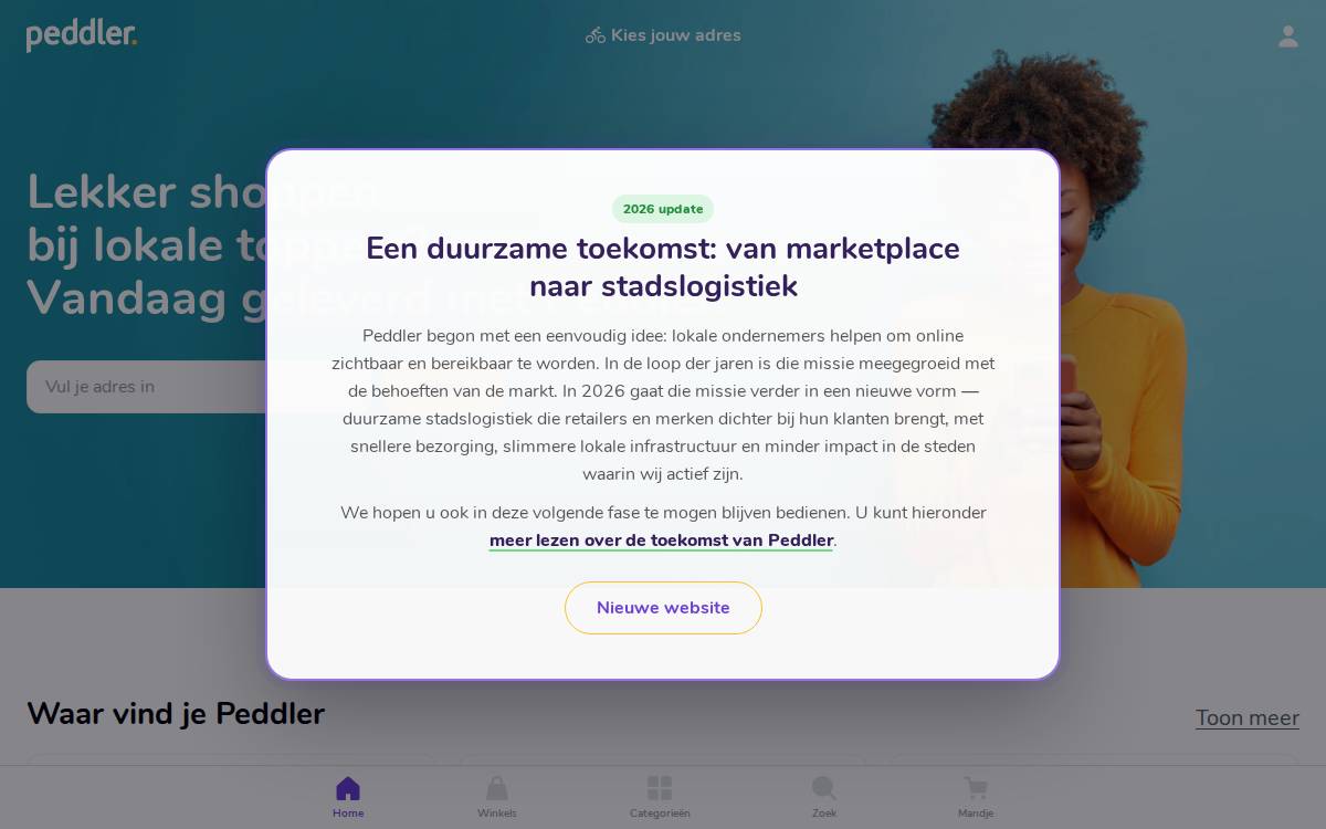Peddler website preview