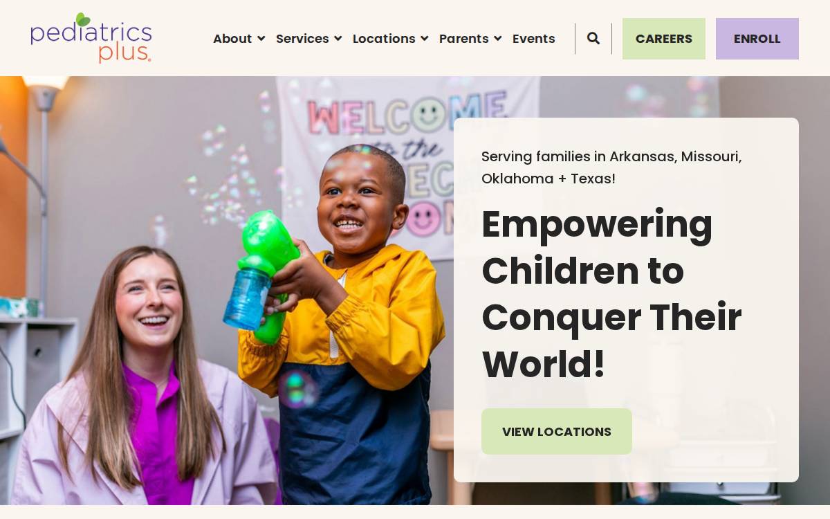 Pediatrics Plus website preview