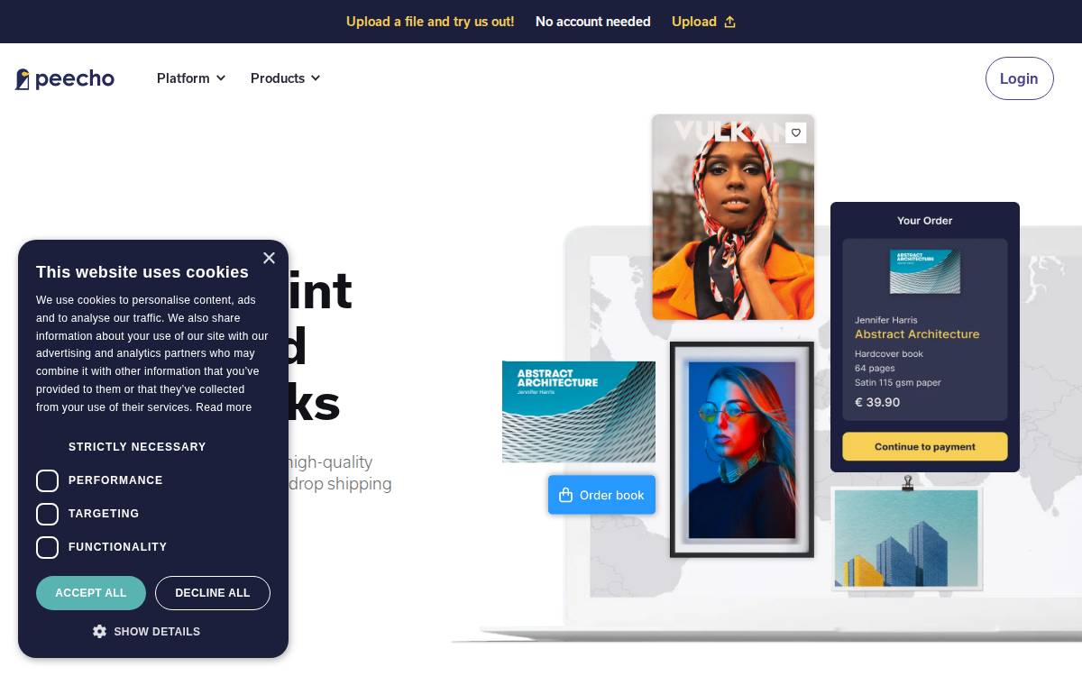 Peecho website preview