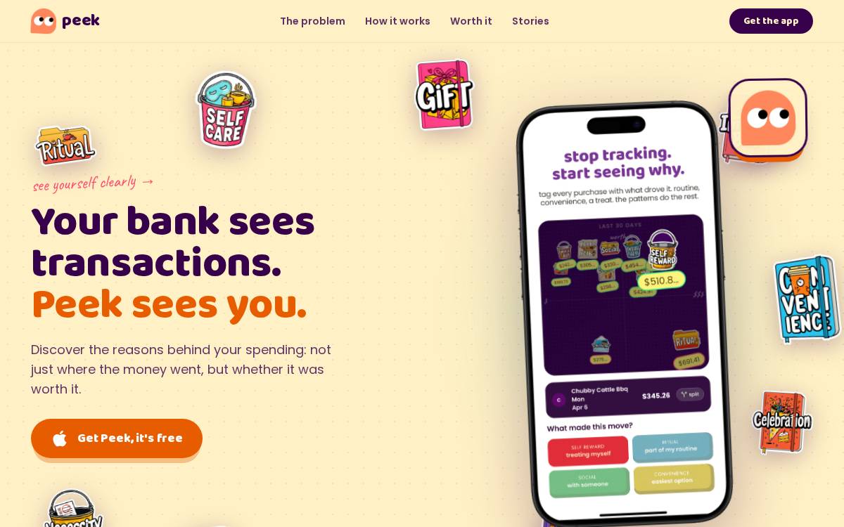 Peek website preview