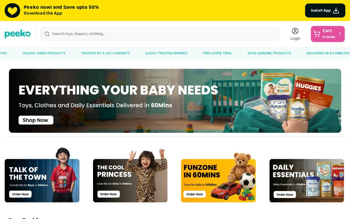 Peeko website preview