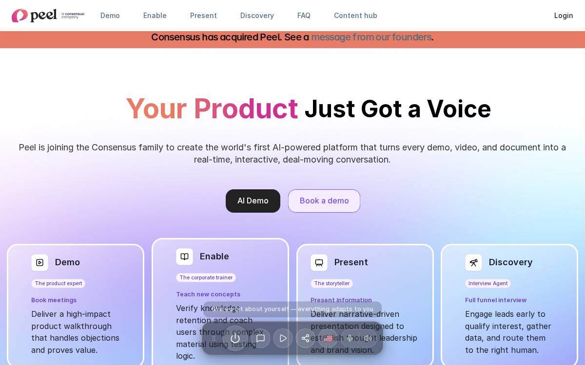 peel website preview