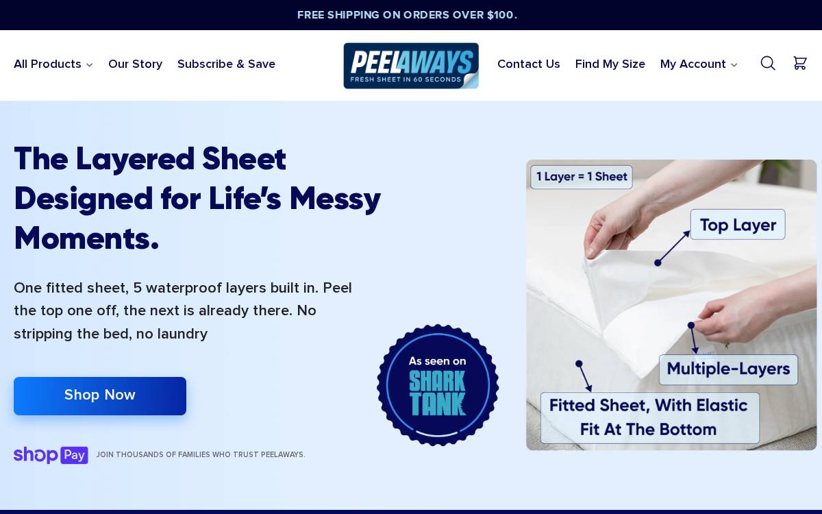 Peelaways website preview